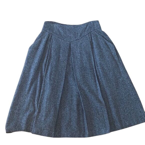 Vintage Sport Missoni Tweed Wool Blend Pleated Midi Skirt Gray Multicolor Fleck - Picture 6 of 13